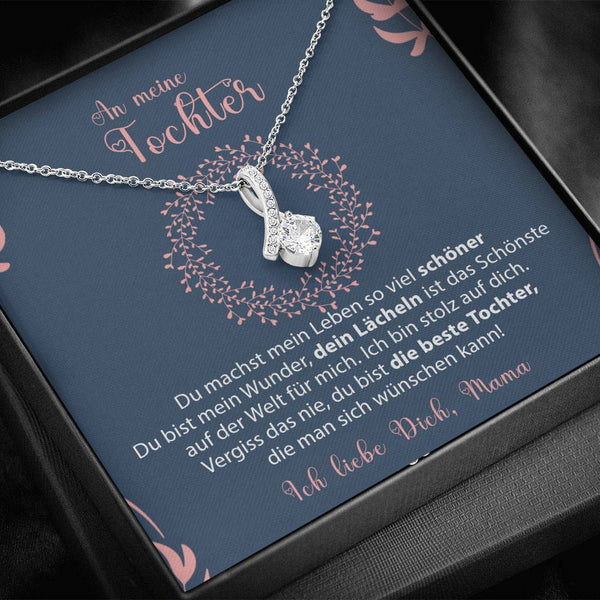 Divesart - Weißgold Halskette - An unsere Tochter von Mama